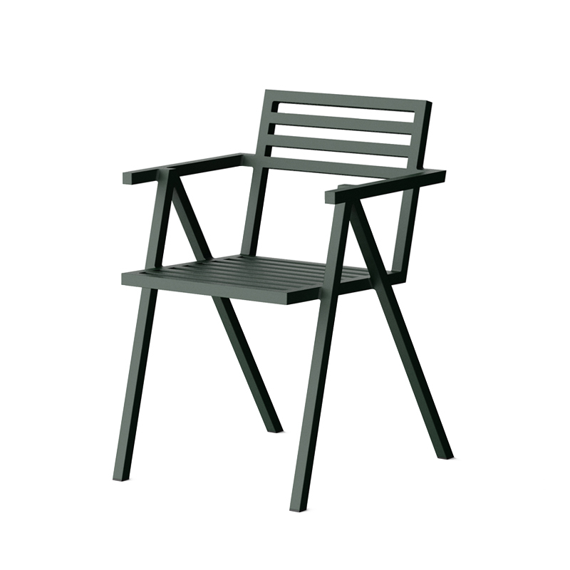 Chaise empilable avec accoudoirs 19 OUTDOORS Vert