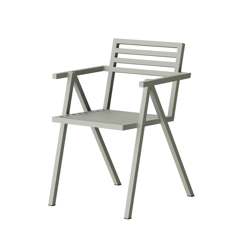 Chaise empilable avec accoudoirs 19 OUTDOORS Gris