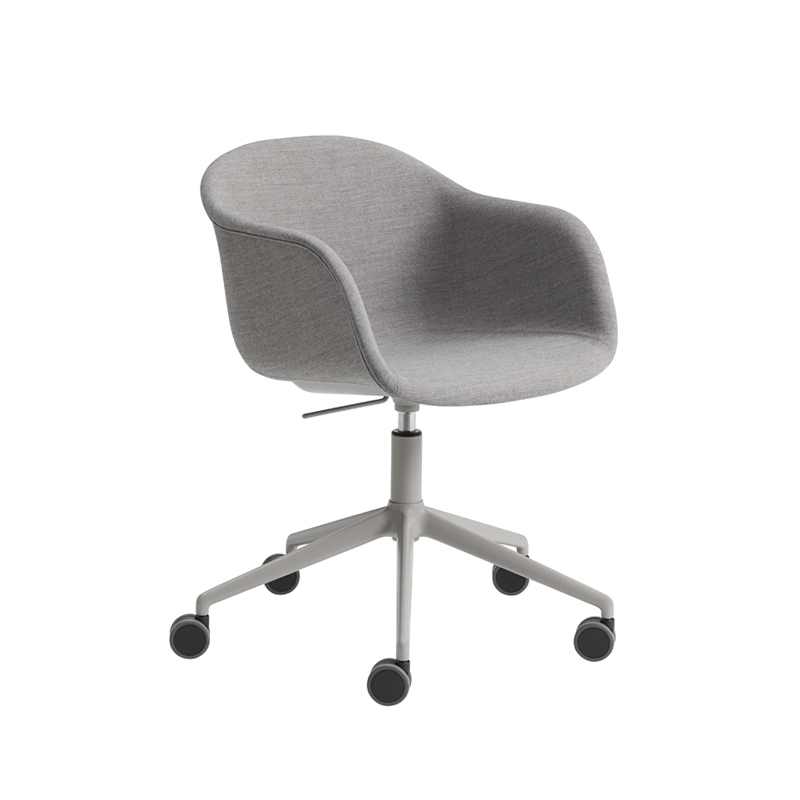 FIBER ARMCHAIR Piètement roulettes Gris 133