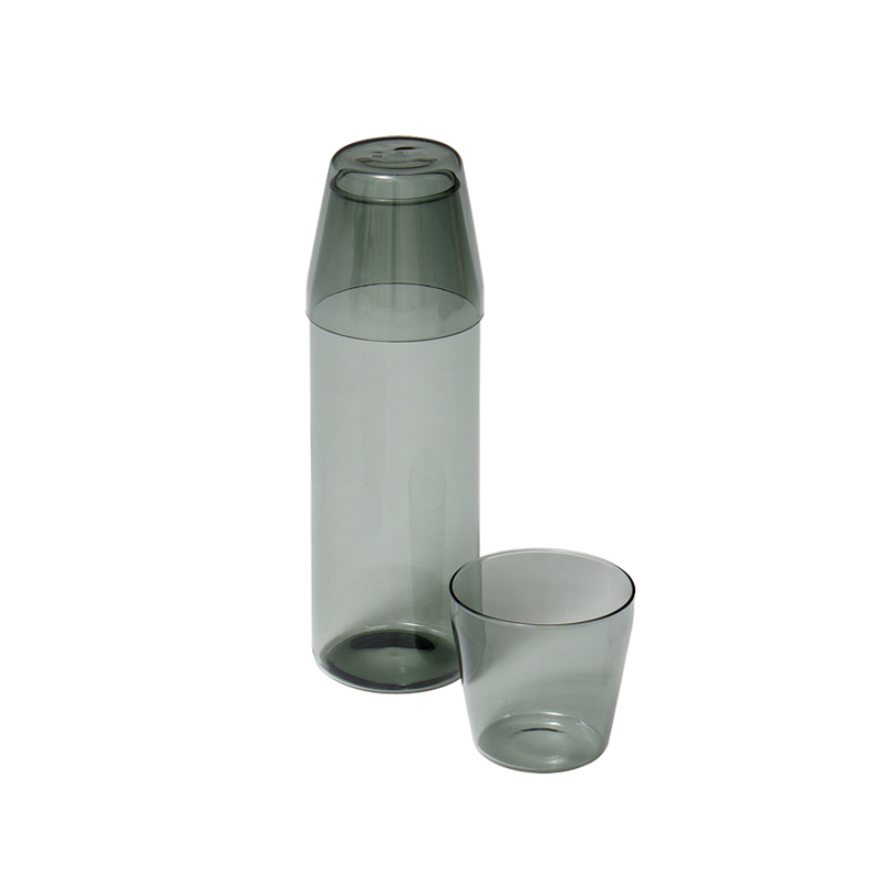 Carafe and 2 glasses set MILK Grey