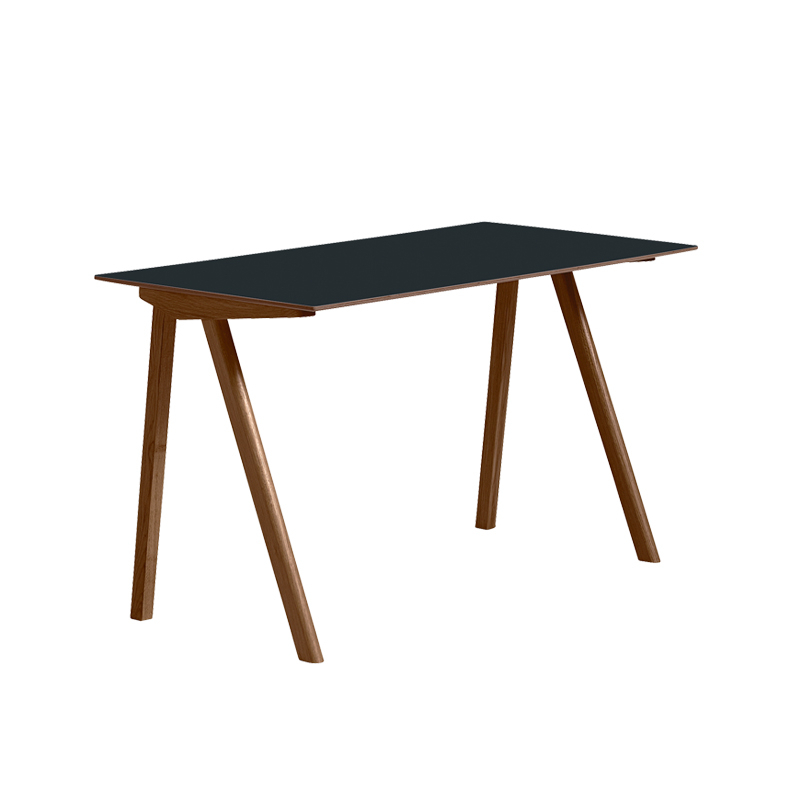 COPENHAGUE DESK 90 Lino gris foncé/ noyer vernis à base d'eau